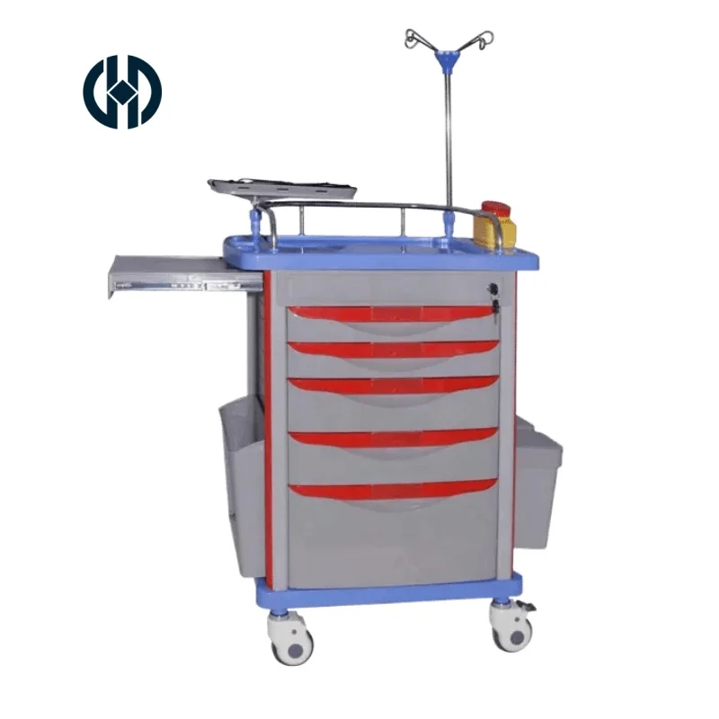 Manhua Hospital Trolley Cart Medical Drug Delivery Trolley Nursing Care Hospital Trolley with ABS Mold Board
