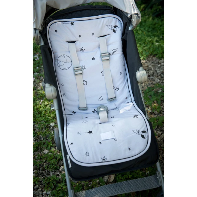 Factory Price Reversible Pure Cotton Universal Baby Seat Liner for Stroller Car Seat