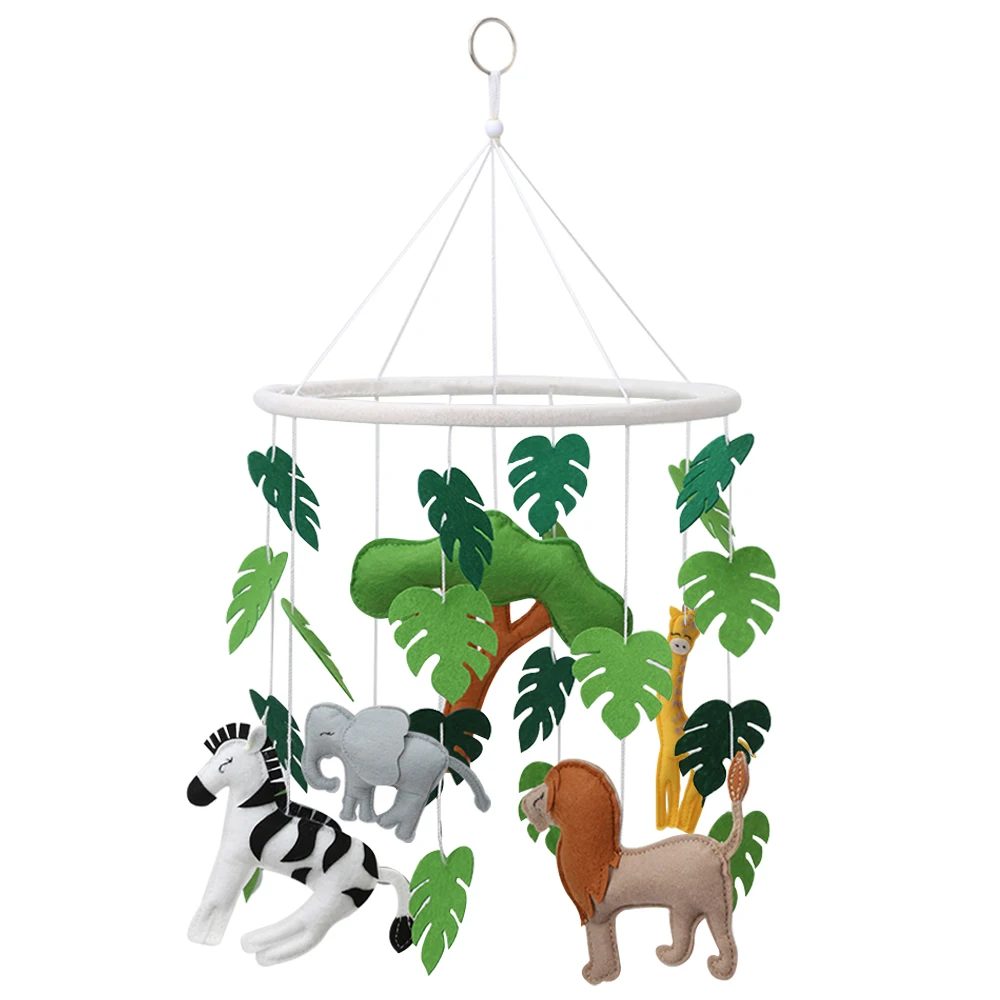 New Design felt mobile Jungle Wild Animals Felt Baby Mobile baby bed bell toy Mobile Forest baby crib Mobile Hanging Toys decor