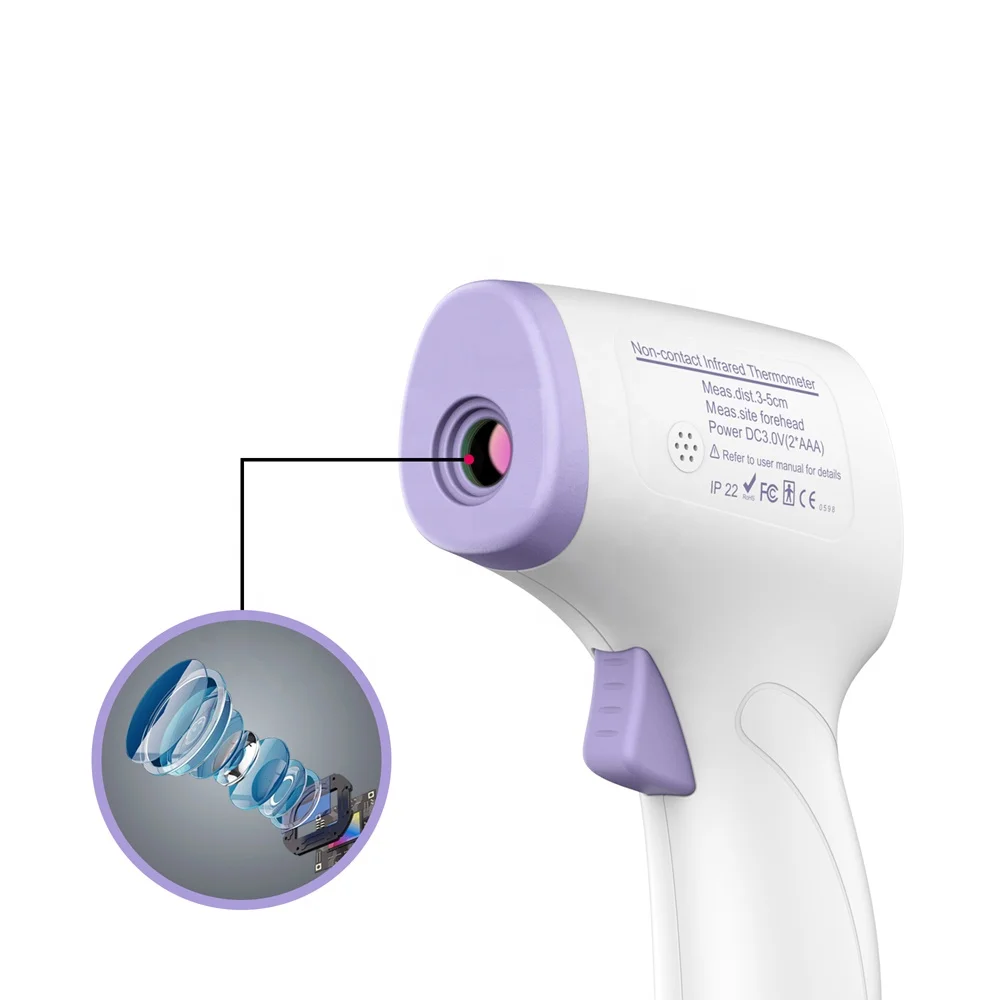 No Contact Digital Infrared Forehead Thermometer With three Color back light