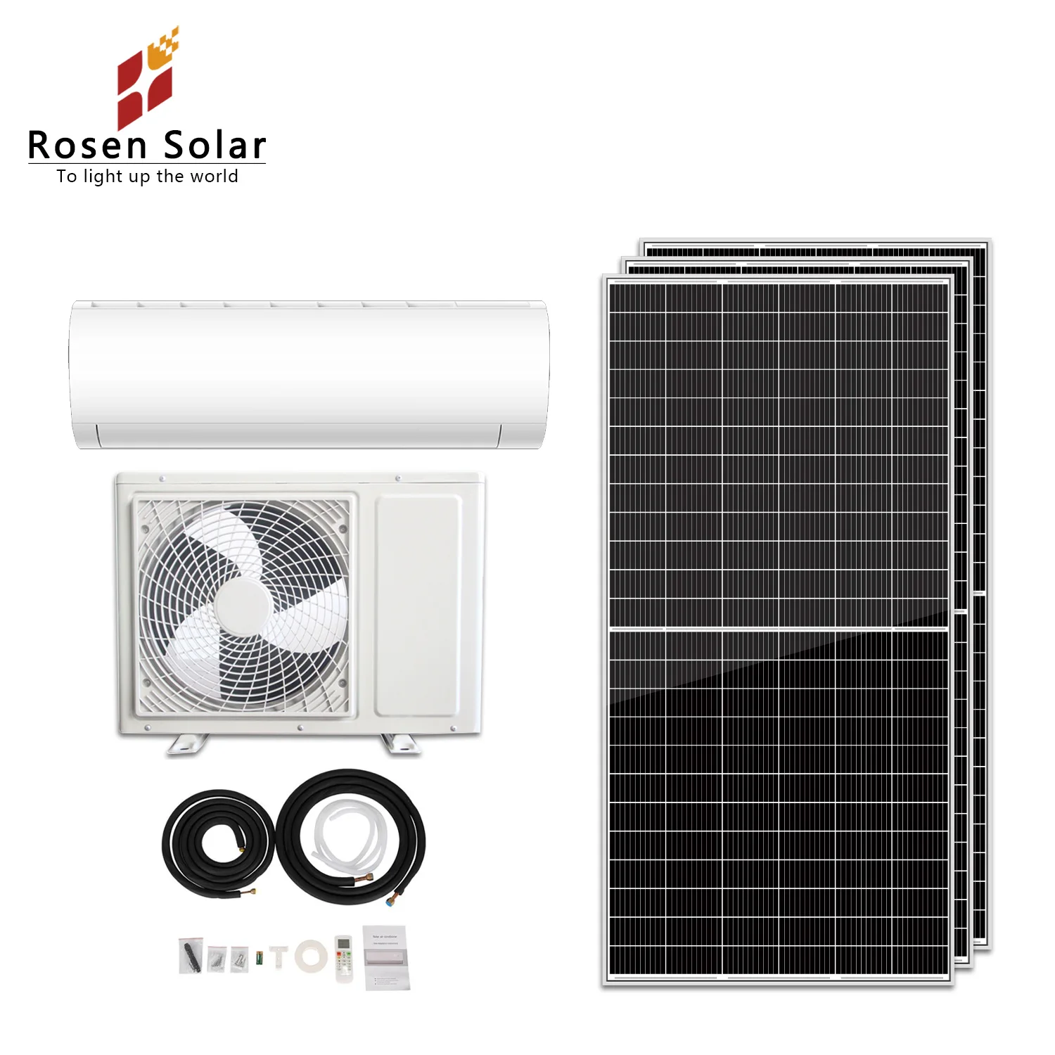 Hybrid Solar Power Air Conditioner Split Unit 12000Btu 18000Btu 24000Btu Air Conditioning System