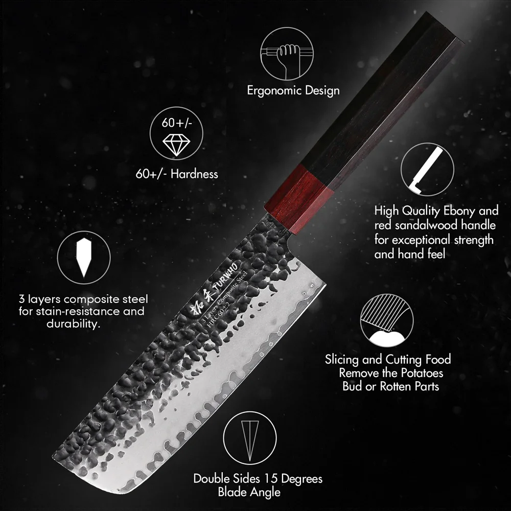 Отличное качество AUS-10 сталь японский кованый шеф-повар ручной работы нож накири