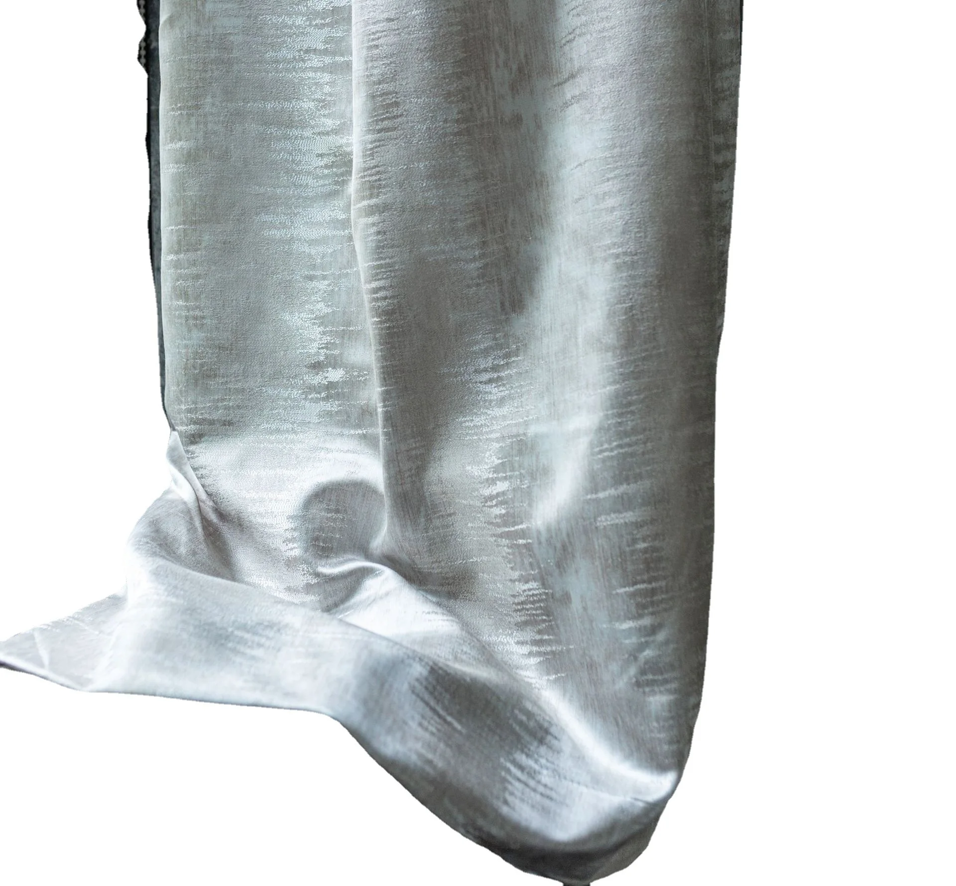 China Manufacturer Modern Light Luxury Silk Texture Jacquard Curtain Fabric For Living Room