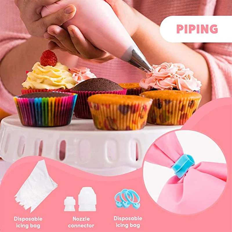 Hot Sale 237 Pieces Cake Decorating Supplies Kit For Beginners Ultimate Kitchen Patisserie & Baking Supplies Set