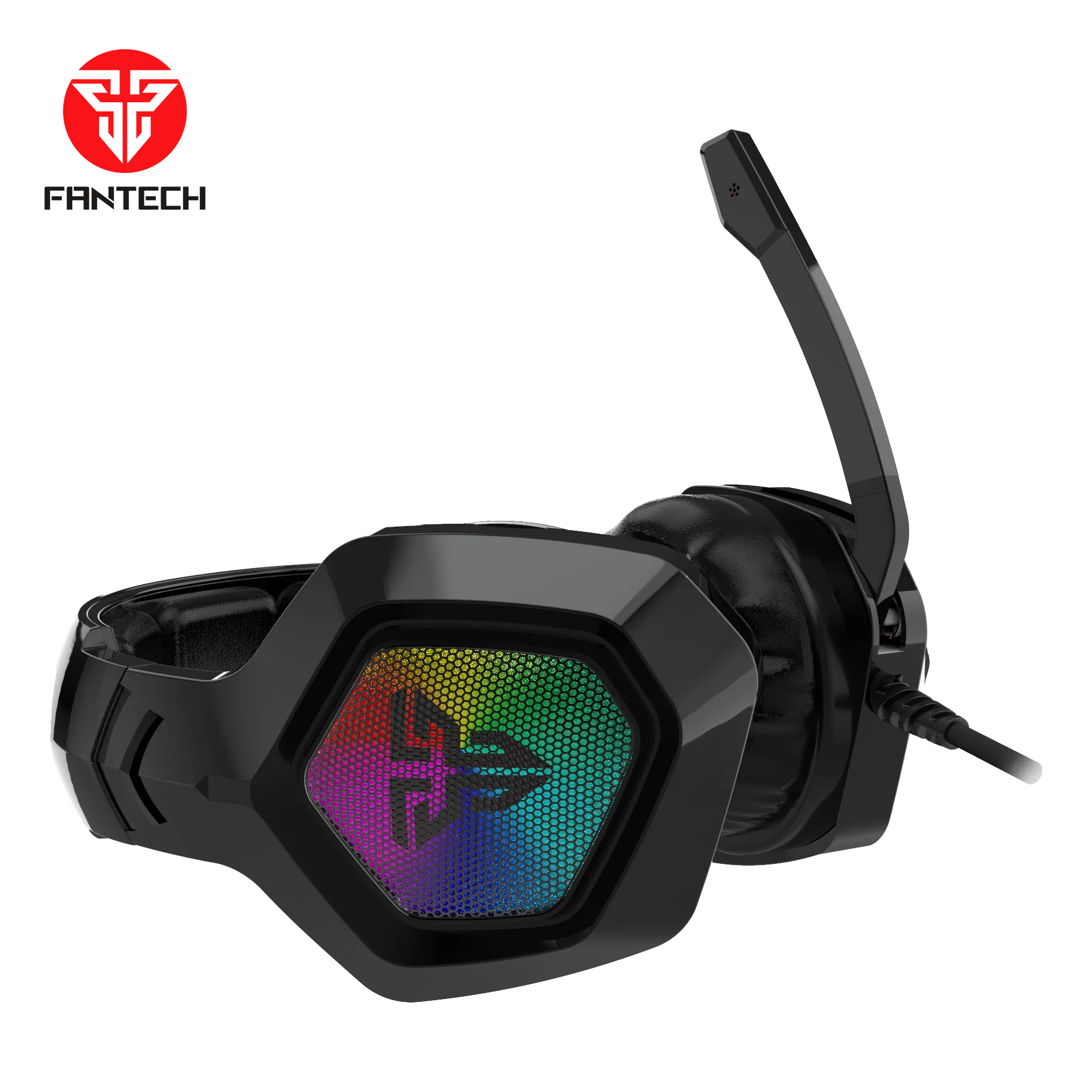 Fantech MH83 Adjustable Over Ear Gaming Headphone  RGB Light Noise Cancelling Gaming Headset 7.1