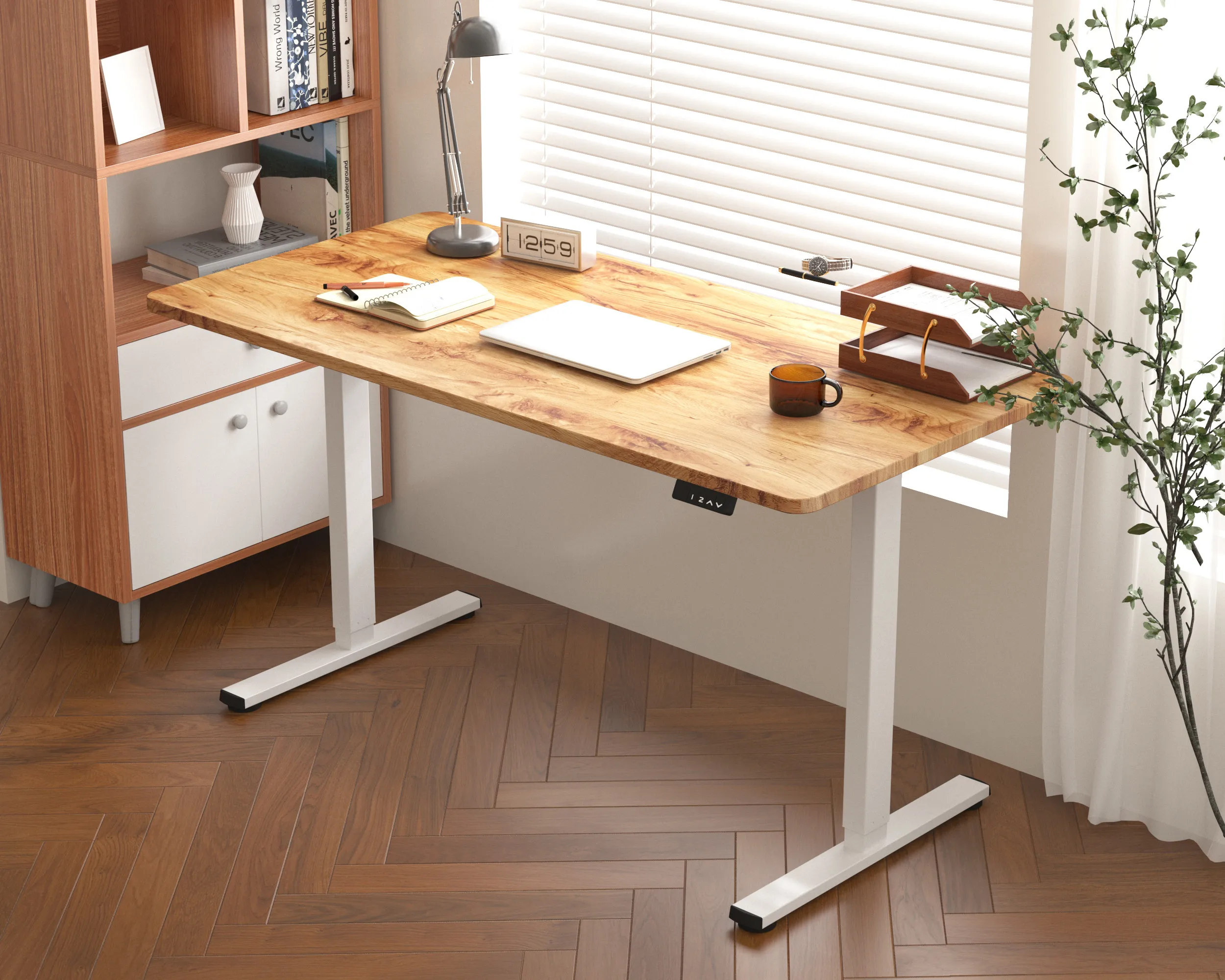 New Popular Ergonomic Single Motor Electric Sit-stand Table Desk Height Adjustment Metal 2 Stages Leg for home