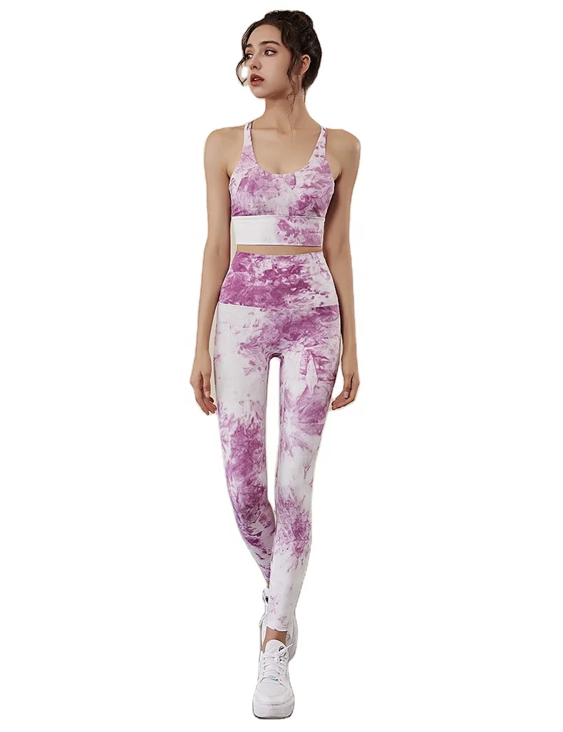 Новое поступление 2021, модный дизайн, Женский Быстросохнущий высокоэластичный комплект из 2 предметов, бесшовный, облегающий, для фитнеса, йоги, для активного отдыха
