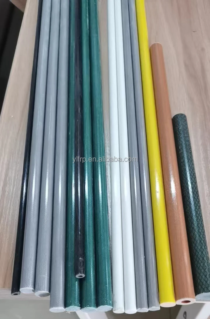 Yellow color Flexible Fiberglass Agriculture Tomato Plant Support Stake Fiberglass FRP Poles for plantation farm Fence post