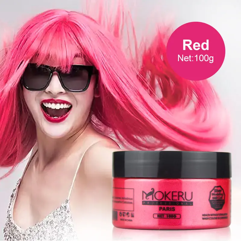 Wholesale Mokeru Natural Unisex Diy Hair Color Dye Cream Temporary Hair Color Cream Dye Paint For Hair Styling