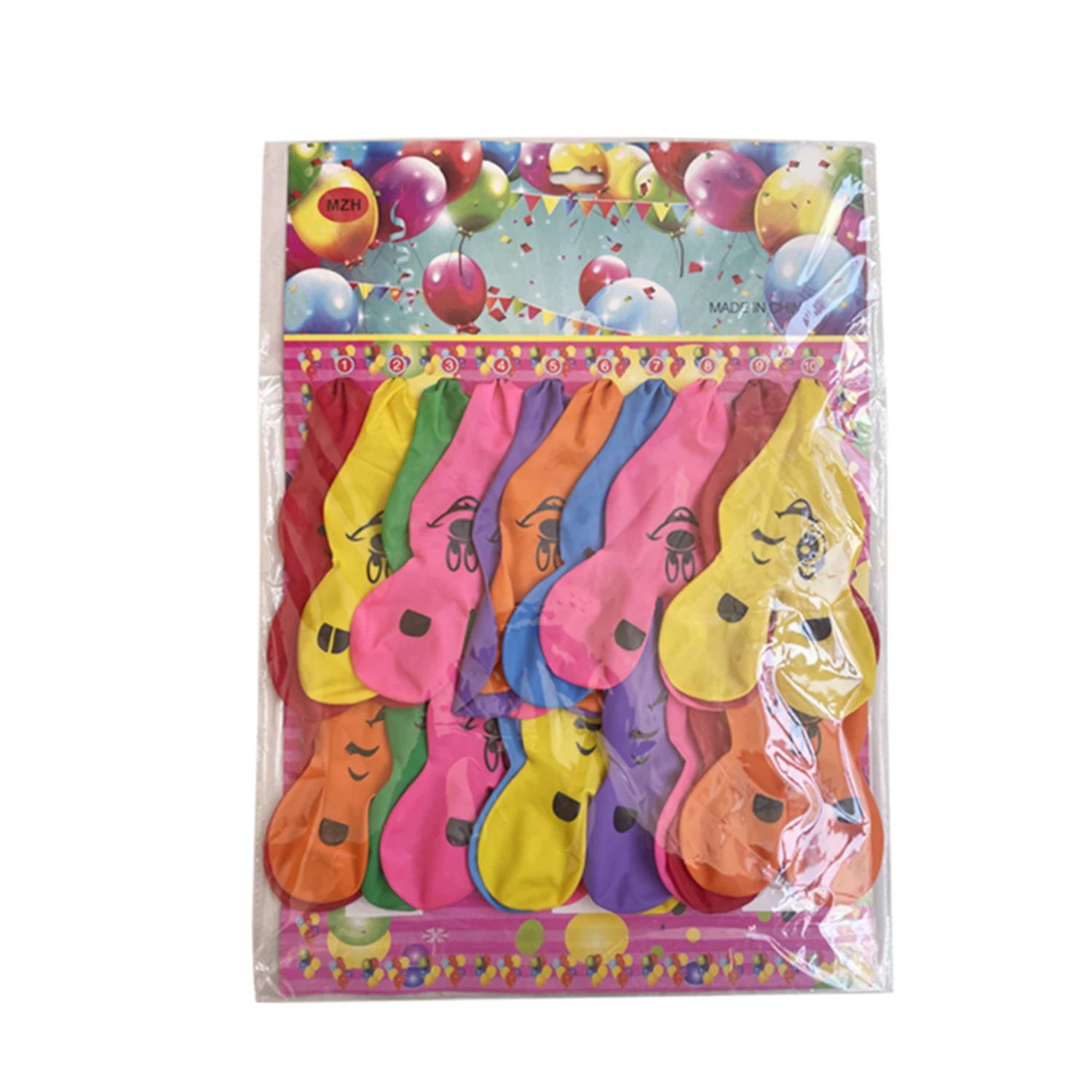 Wholesale Assorted latex balloons Card packing ballons card large flat latex balloon set for kids game for party game