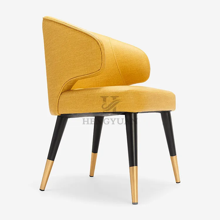 Classic Designer Furniture Hotel Home Velvet Square Soft Dining Chair For Dining Room