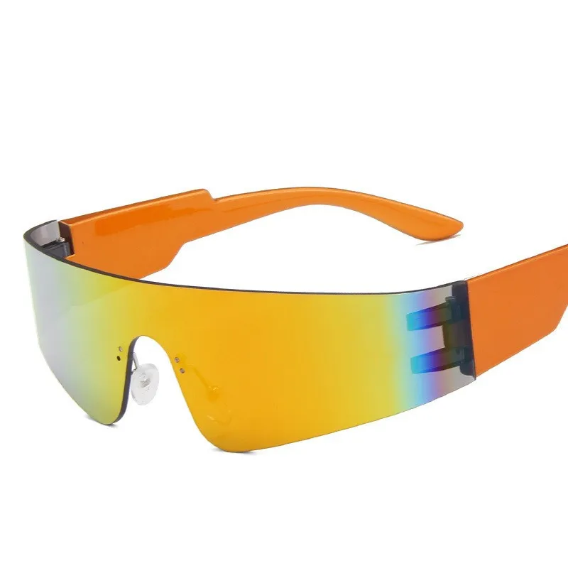 Luxury punk designer rimless unisex cycling sunglasses outdoor sports uv400 eyewear