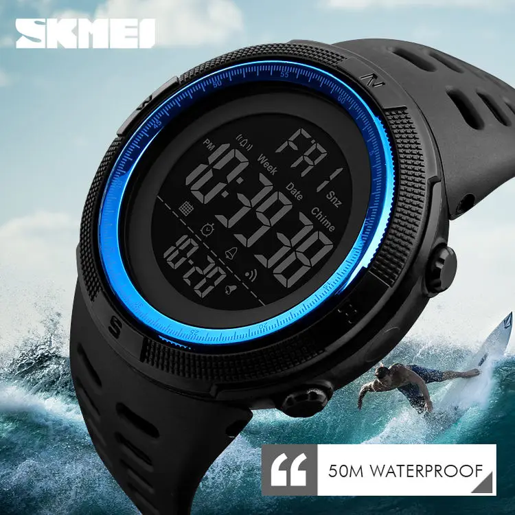 skmei 1251 multifunction analog digital watch men sport watches 2022 men wristwatch