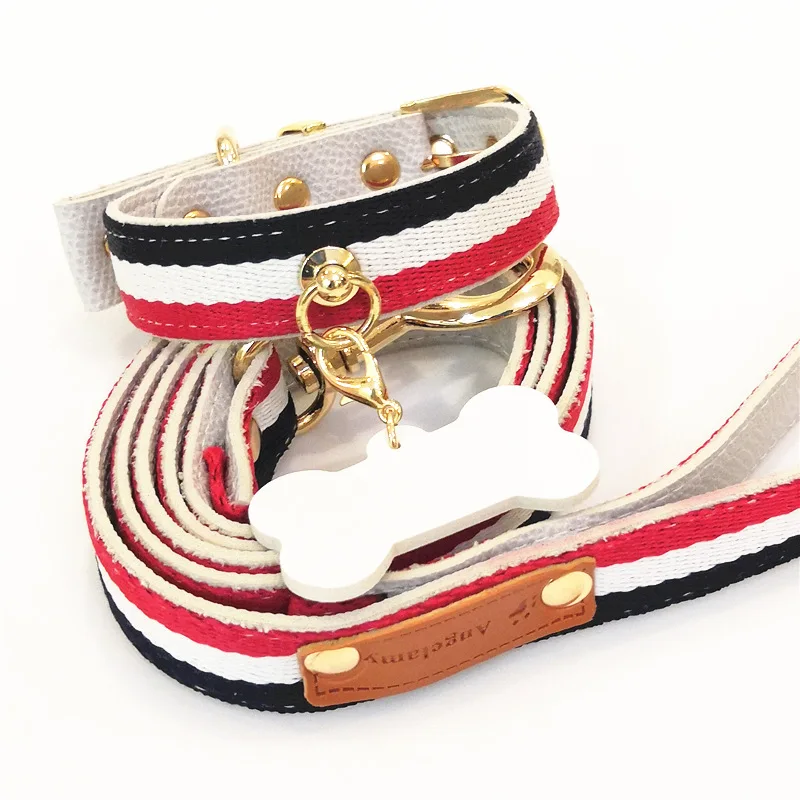 Cute customized leather dog collar classic leather dog collar