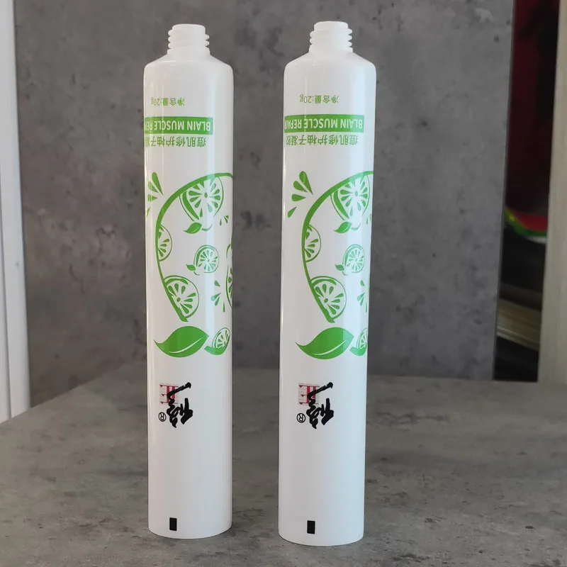 
silk screen printing small tube 20g ointment repairs skin packaging cosmetic plastic cream tube with octagonal cap 