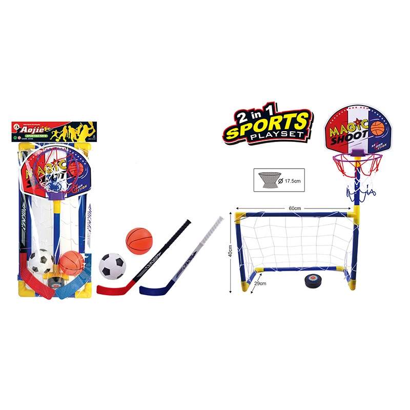 Hover Hockey Soccer Ball Set and Basketball Shelf Set with Rechargeable Floating Air Soccer Ball for Indoor Outdoor Sport Games