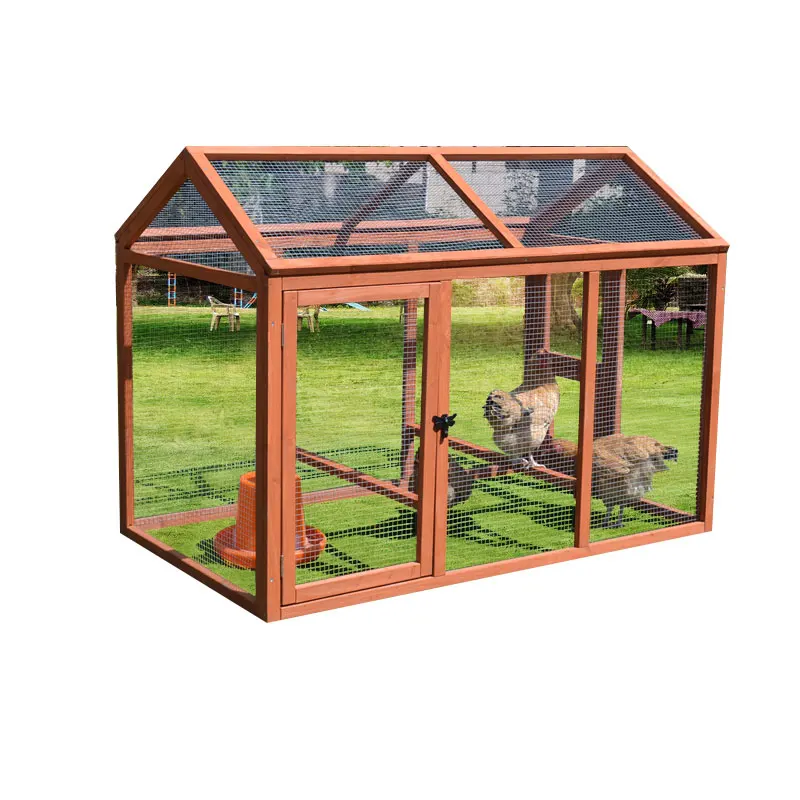 Wholesale Wooden Chicken Cage Coop Luxury Hen House With Standing Pole Chicken Coop