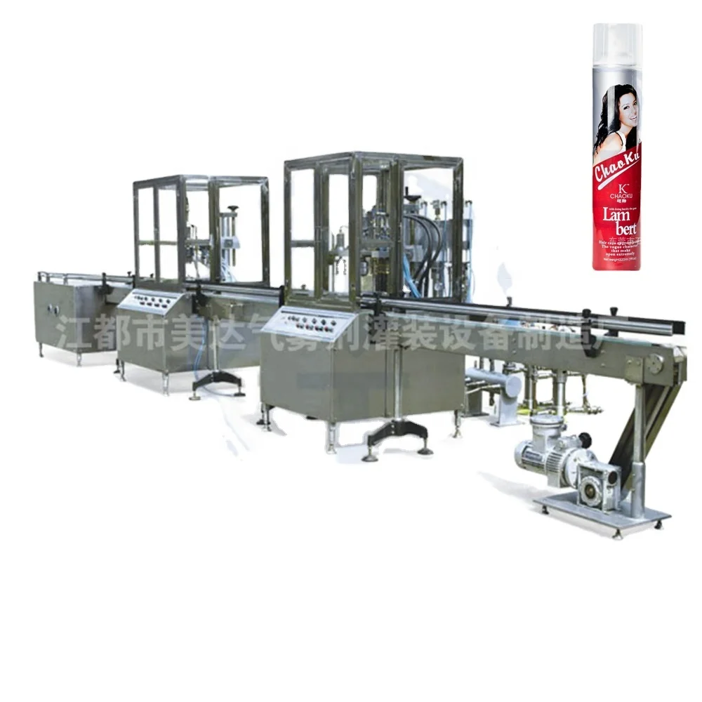 Aerosol Insect Mosquito Killer Spray Filling Machine Line /Deodorant Aerosol Filling Machine