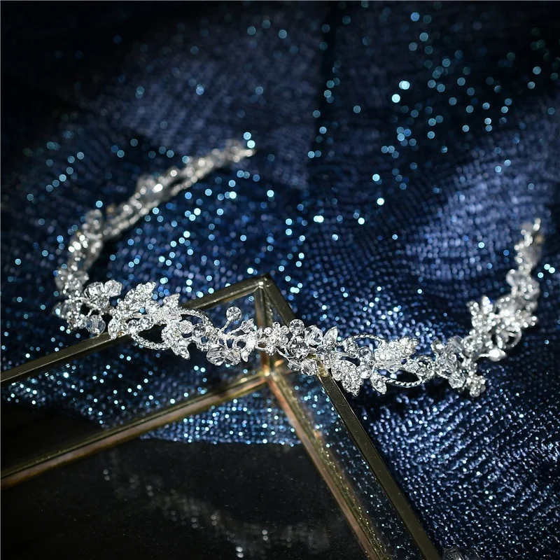 Fashion Jewelry Wedding Handmade Hair Band Jewelry Crystal Rhinestones Bridal Headpiece For Wedding