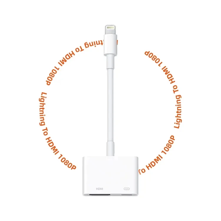 High quality OTG adapter hub system lighting charging port camera digital audio and video adapter