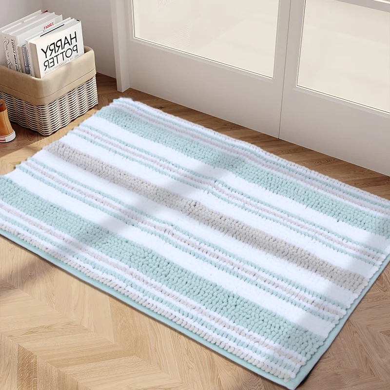 Коврик для ванны с ворсом из микрофибры моющийся нескользящий коврик ванной супер водостойкий резиновый всесезонный полиэстера