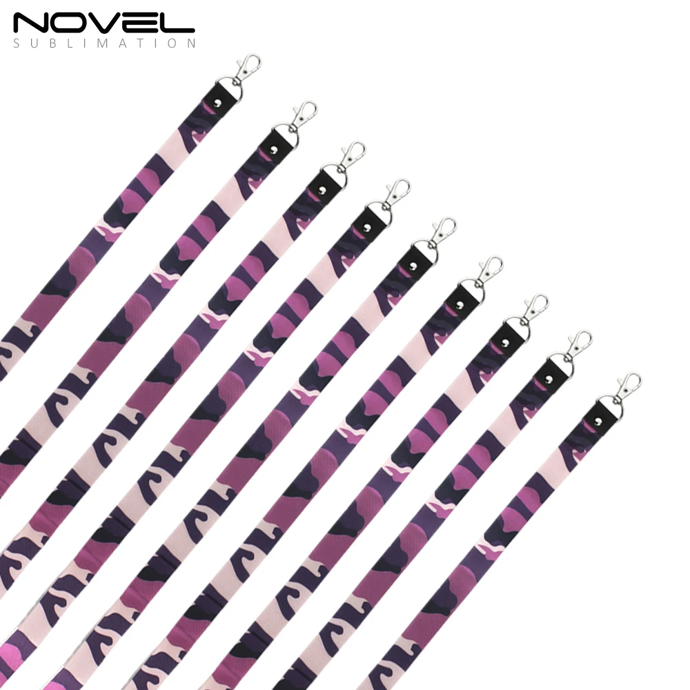 Personality Diy Blanks Customized Sublimation Mobile Phone Lanyard With Clasp White Neck Phone Straps