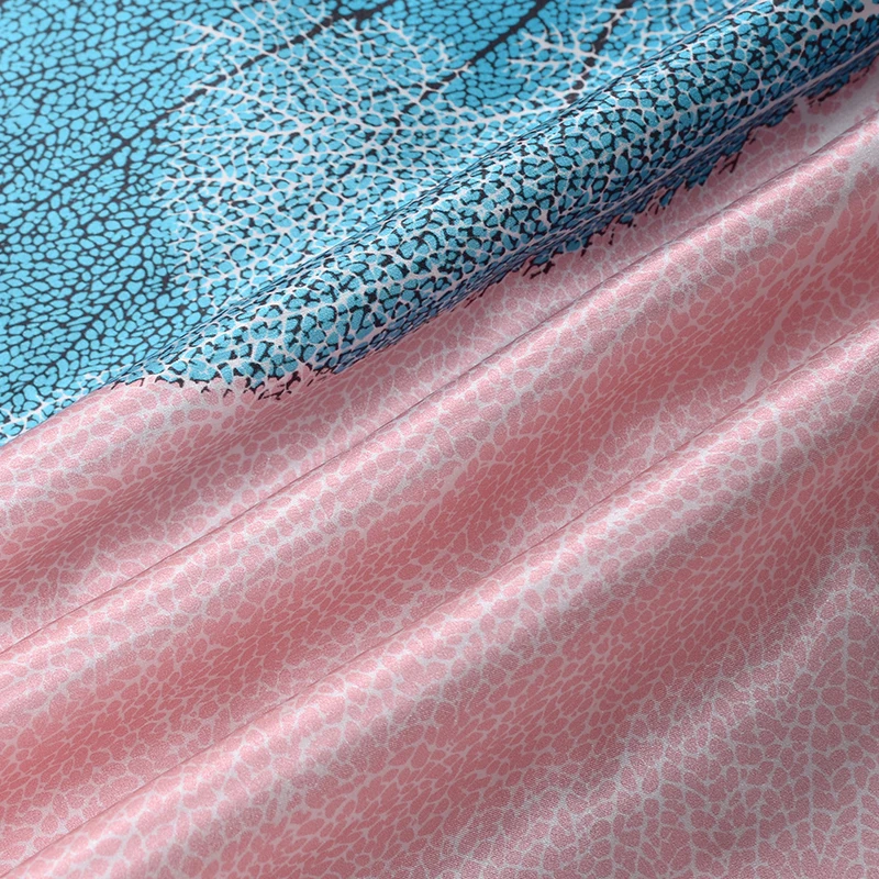 Italian heavy Digital Print organic Custom yard raw printed charmeuse price per meter of silk Textile fabrics for Clothing