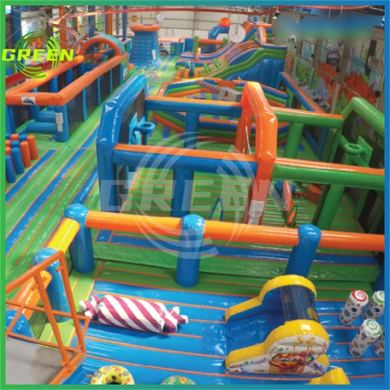 Commercial Kids Outdoor Indoor Amusement Cartoon Bouncy Jumper Inflatable Playground Equipment City Obstacle Trampoline Park