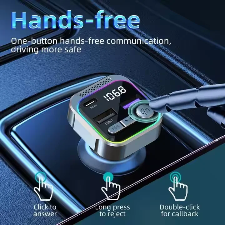 Быстрая зарядка PD30W 3D стереоскопический автомобильный MP3-плеер FM-передатчик новый порт Type-C автомобильное радио Bluetooth с высоким качеством звука