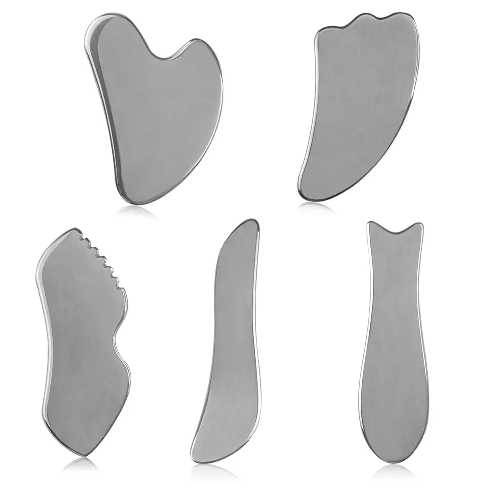 Beauty Product heart shape guasha Scraping board stainless steel gua sha tools