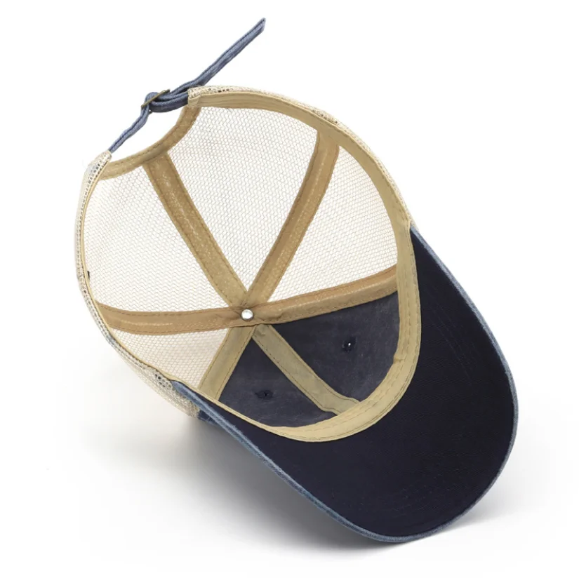 ladies vintage hat Washed Cotton Visor Adjustable Mesh Trucker baseball caps