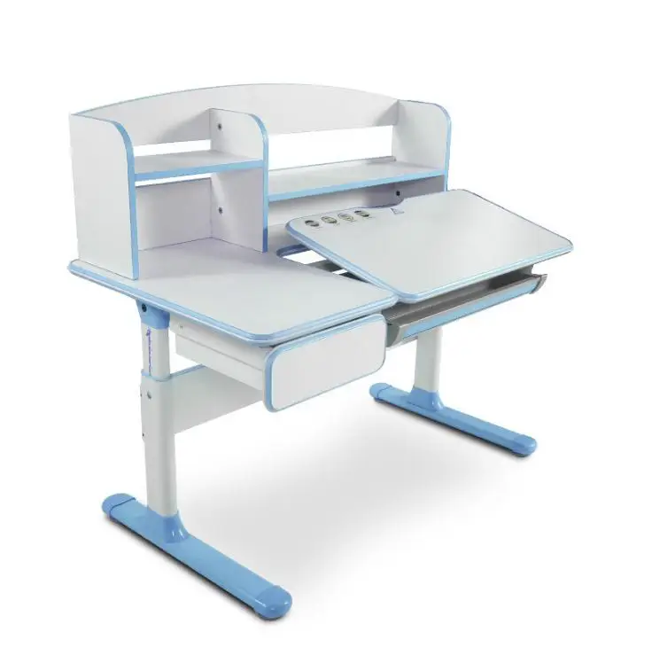 Домашний Деревянный Металлический регулируемый по высоте учебный стол с ящиками детский учебный стол с полкой
