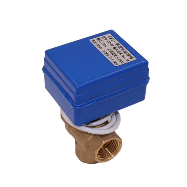 DN15 brass mini motorzed valve actuate three way cock CRO1 CR02 CR05 control mode