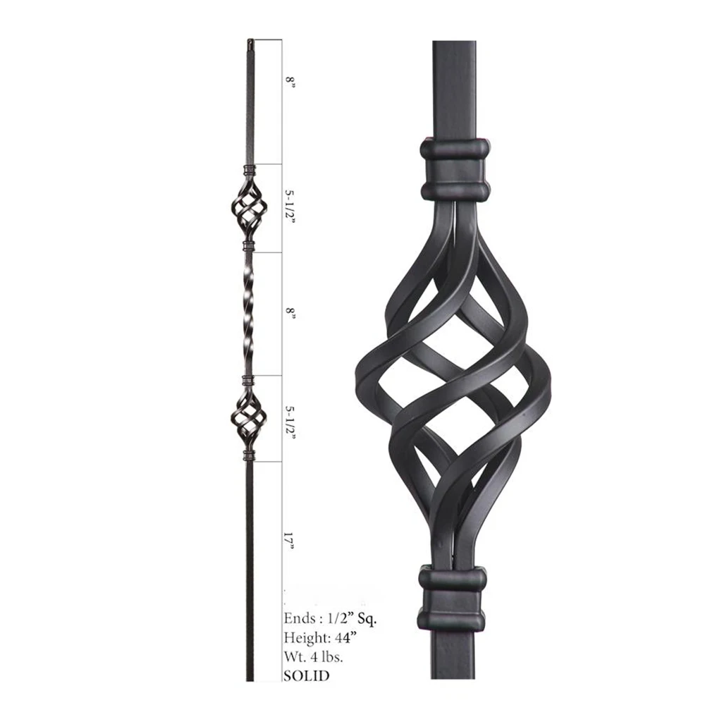 HUAART Stair Aluminum Railing Column Baluster Indoor Baluster Iron Stair Railing Designs Metal Balusters For Stairs