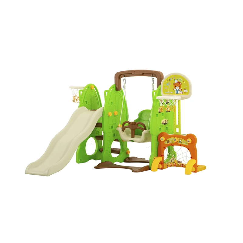 
Cheap children mini home game toys folding custom plastic indoor kids slides and swing for baby playground equipment play set 