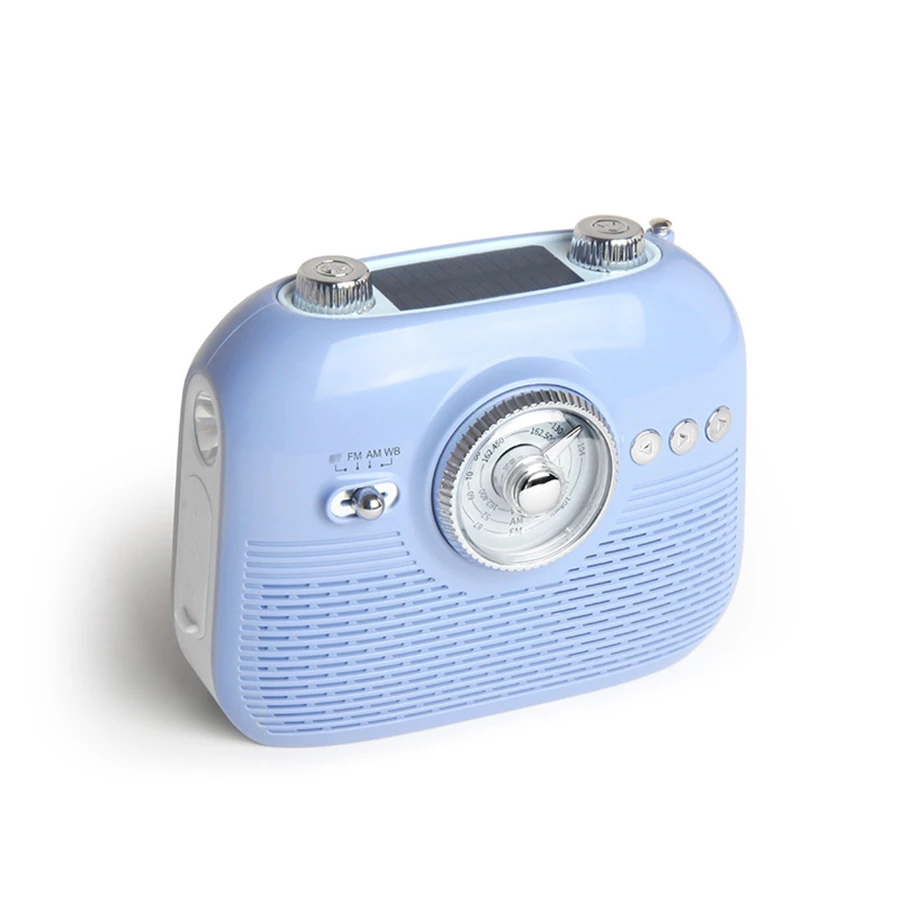 Promotional Gift New Solar Radio Hand-powered Lamp Flashlight Survival Emergency Charging Multi-functional Power Banks