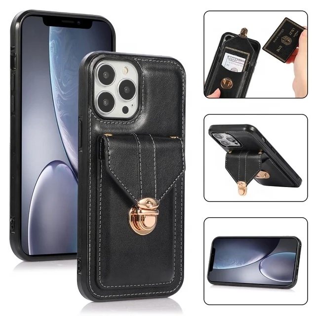 Fashion real leather accessories phone case crossbody women phone wallet case for iphone 13 series
