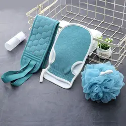 Bath Towels Set Scrubbing Long Strip Scrubbing Towel Rubbing Back Mud Peeling Gloves Body Massage Skin Clean Shower Bath Ball