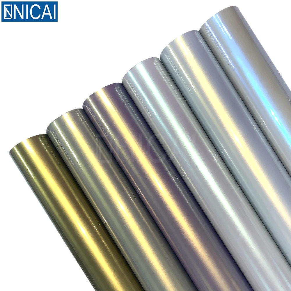 NICAI Premium Car Wrap Vinyl  Self Adhesive Vinyl Film Candy Purple Color Change Vinyl Stickers Car Wrapping Film