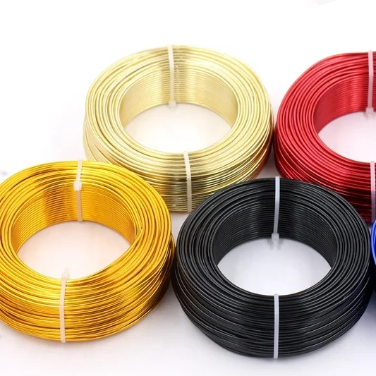 Engraving aluminium wire colorful Aluminum Soft Diy jewelry making craft wire Craft Aluminium Bonsai Wire