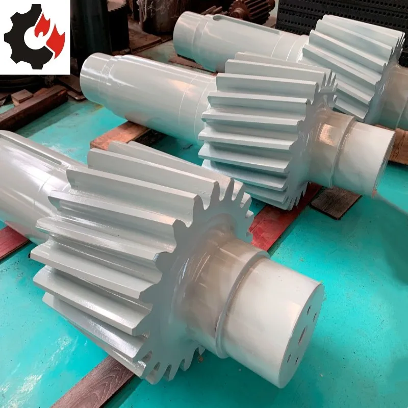 Wangli Custom transmission large Carbon Steel Forged helical Gear Shaft forging drive large module pinion shaft