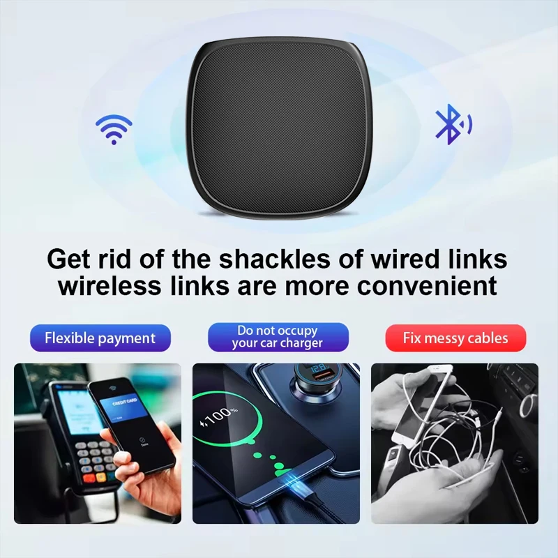 Wooboobox Wireless Carplay ai Box android 13  Android auto 13 8g 128 GB AI adapter smart dongle for a8 d4 carplay