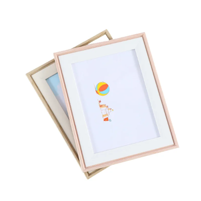 Custom size Wood Frame For Photo Wooden Photo Picture Clear photo Frame for Living Room Bedroom