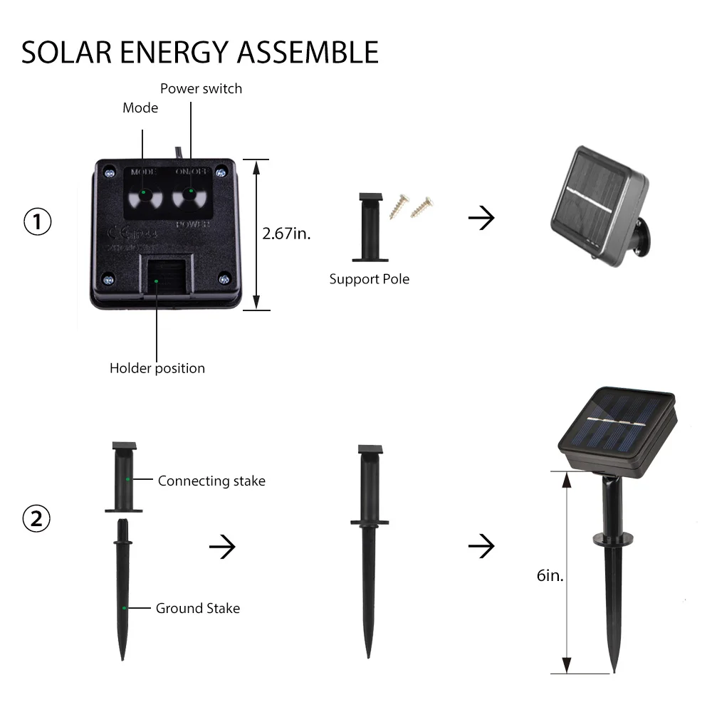 Solar Powered LED Decorative Patio Lights PP Rattan Shade Lamp Ball String Lights Outdoor