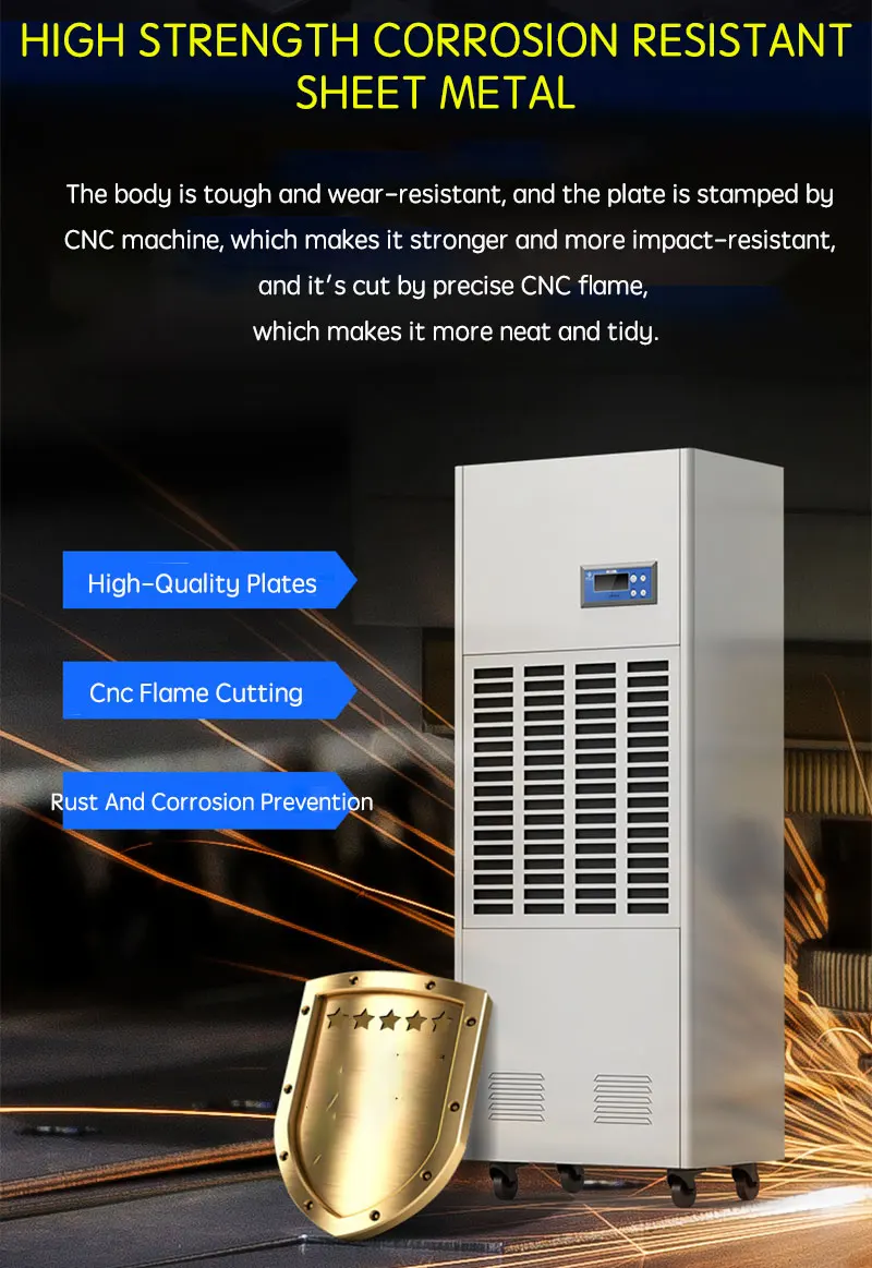 168L 240L/D  High Efficiency Commercial Dehumidifier Swimming Pool Dehumidifier For Planting Basement