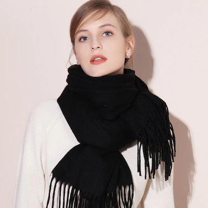 Wholesale Blanket Black Pashmina Scarves Custom Logo Women Winter Scarf White Cashmere Factory Fashion Scarfs For Acrylic