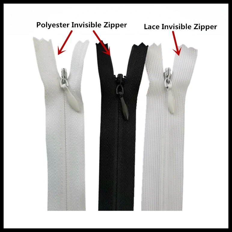 
Invisible close-end zipper for skirts 