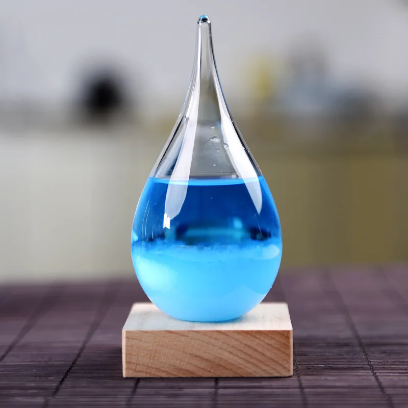 Christmas Gift Teardrop Storm Glass creative Stylish Desktop Droplet Storm Glass Crafts Weather Storm Forecast Predictor