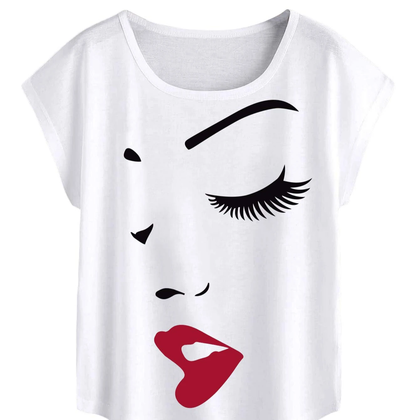 2024 Summer Women Clothes Fashion Tops Tee Bride T-Shirt Cotton Solid Short Sleeve T shirt 3D Print T-Shirt