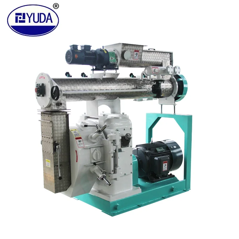 YUDA CE Certificated Approved New Condition Feed Ring Die Pellet Mill SZLH350 55KW